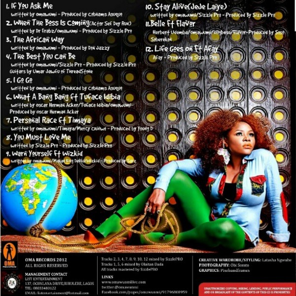 2face, Don Jazzy, Cobhams, Wizkid, Flavour feature on Omawumi’s new album