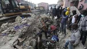 7 confirmed dead; rescue operatives fear more dead and or trapped as building collapses in Lagos