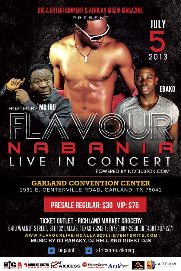 Video: Flavour N’abania US Tour 2013 (July 5 – July 13)