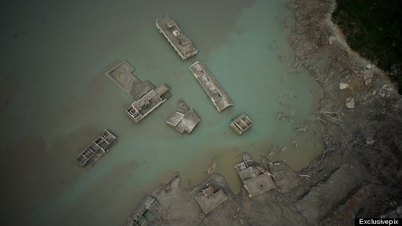 Chinese Ghost Town Emerges From Underwater