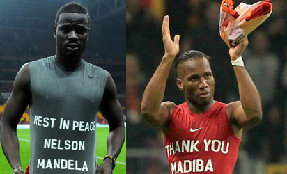 [PHOTO] Drogba And Eboue To Face Disciplinary Action By Turkish FA For Paying Tribute To Mandela