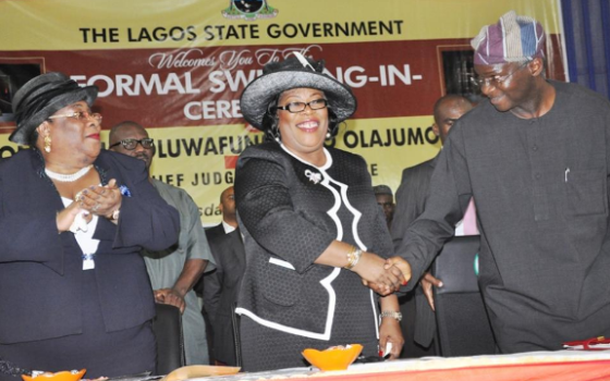 Fashola Swears-In Sister Of Immediate Past Chief Judge As New Lagos Chief Judge