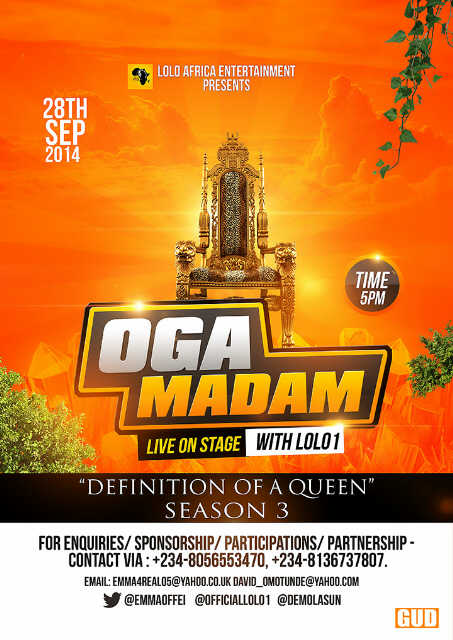 LOLO1 of Wazobia FM releases “New Photo Shoots” for her forth coming show; OGA MADAM LIVE ON STAGE; DEFINITION OF A QUEEN