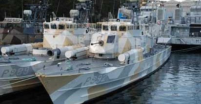 Six Motor Torpedo Boats (MTB) said to have been acquired by Niger Delta ex-militant, Chief Government Ekpemupolo, a.k.a Tompolo