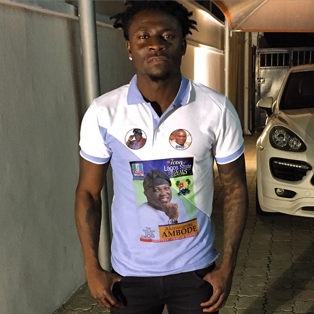 Obafemi Martins Supports Ambode For Lagos Governorship Elections.