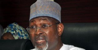 Chairman of the Independent National Electoral Commission (INEC) Attahiru Jega speaks in Abuja on February 7, 2015