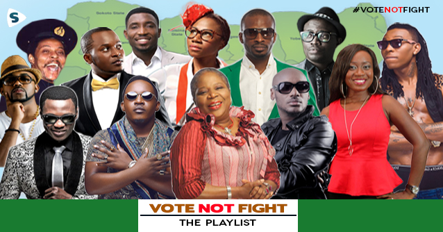 #Music: Vote Not Fight | The Playlist [2Face, Onyeka Onwenu, Majek Fashek, Sound Sultan, M.I Abaga and many more]