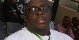 In this photo taken Sunday, Oct, 12, 2014, Buruji Kashamu attends a primary election event for Nigerian President Goodluck Jonathan, Abuja, Nigeria. Kashamu, who is indicted in the U.S. for allegedly smuggling heroin in a court case that was the basis for the TV hit "Orange Is The New Black," has been elected a senator in Nigeria. Election results posted late Wednesday, April 15, 2015 identify Kashamu as a senator-elect in southwest Ogun state. Opponents are challenging his victory in court, saying ballots were rigged. (AP Photo)